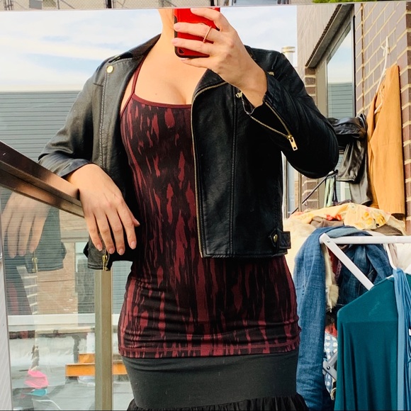 Lululemon Power Y Tank Maroon Camo Slim Fit Racer Back Long Build In Bra Top - Picture 9 of 14